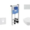 Ideal Standard ProSys - Toiletset- Inbouwreservoir, Closet, WC-zitting Architectura, Oleas M1 Bedieningsplaat, DirectFlush, SoftClose, CeramicPlus, Wit ProSys120M SP46