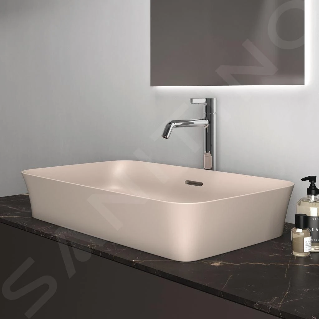 Ideal Standard Ipalyss - Opbouw Wastafel, 650x400 Mm, Met Overloop, Mink E1887V8 5 Ideal Standard Ipalyss - Opbouw Wastafel, 650x400 Mm, Met Overloop, Mink E1887V8 - Afbeelding 5