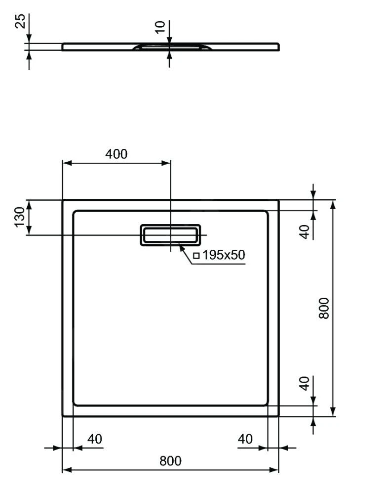 Ideal Standard Ultra Flat New - Douchebak 800x800 Mm, Mat Wit T4466V1 2 Ideal Standard Ultra Flat New - Douchebak 800x800 Mm, Mat Wit T4466V1 - Afbeelding 2