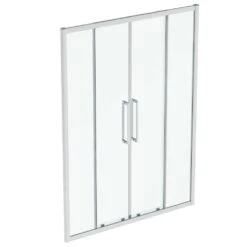 Ideal Standard I.Life - Douche Schuifdeur, Vierdelige, 1500 Mm, Silver Bright/helder Glas T4951EO
