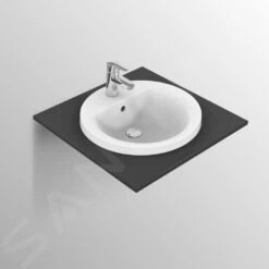 Ideal Standard Connect - Inbouwwastafel, Diameter 380 Mm, Met Overloop, 1 Kraangat, Wit E504101 -Ideal Standard Verkoopwinkel 9f4f780677148ab0255ba522