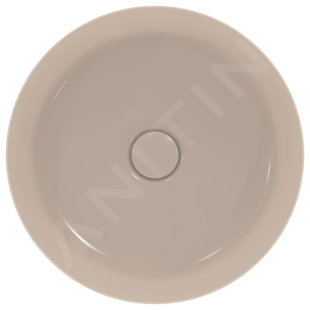 Ideal Standard Ipalyss - Opbouw Wastafel, Diameter 400 Mm, Zonder Overloop, Mink E1398V8 4 Ideal Standard Ipalyss - Opbouw Wastafel, Diameter 400 Mm, Zonder Overloop, Mink E1398V8 - Afbeelding 4