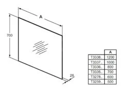 Alternative view of Ideal Standard Mirror&Light - Spiegel 500x700 Mm Met LED Sfeerverlichting T3259BH