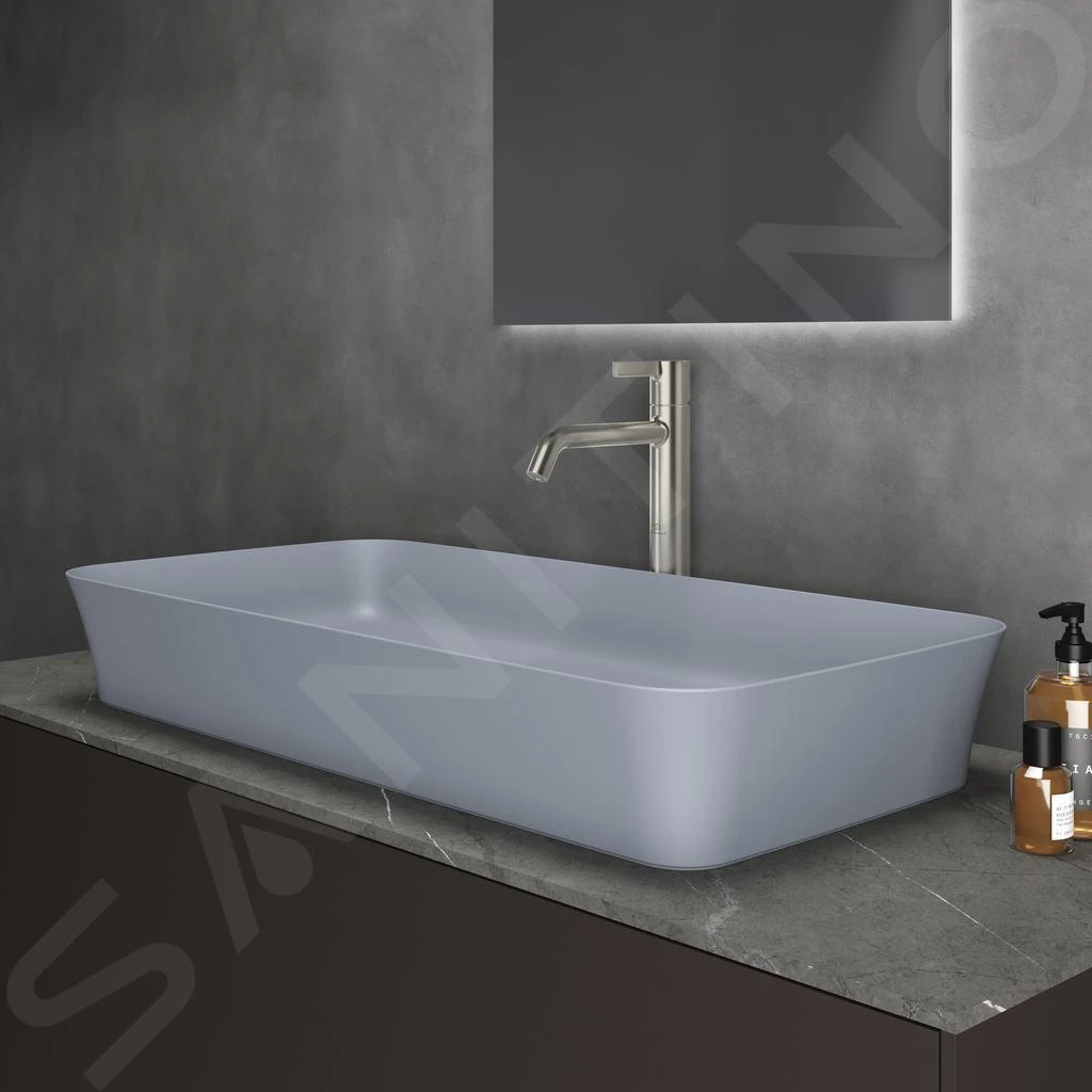 Ideal Standard Ipalyss - Opbouw Wastafel, 800x400 Mm, Zonder Overloop, Powder E1391X8 5 Ideal Standard Ipalyss - Opbouw Wastafel, 800x400 Mm, Zonder Overloop, Powder E1391X8 - Afbeelding 5