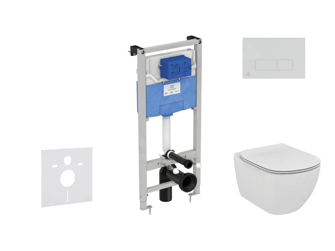 Ideal Standard ProSys - Toiletset- Inbouwreservoir, Closet, WC-zitting Tesi, Oleas M2 Bedieningsplaat, Rimless, SoftClose, Wit ProSys120M SP7 1 Ideal Standard ProSys - Toiletset- Inbouwreservoir, Closet, WC-zitting Tesi, Oleas M2 Bedieningsplaat, Rimless, SoftClose, Wit ProSys120M SP7