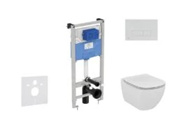 Ideal Standard ProSys - Toiletset- Inbouwreservoir, Closet, WC-zitting Tesi, Oleas M2 Bedieningsplaat, Aquablade, SoftClose, Mat Chroom ProSys120M SP2