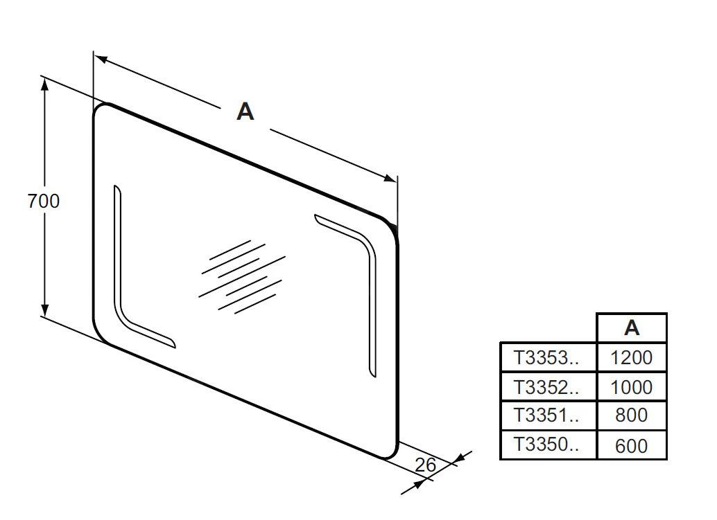 Ideal Standard Mirror&Light - Spiegel 600x700 Mm Met LED Verlichting En Sfeerverlichting T3350BH 2 Ideal Standard Mirror&Light - Spiegel 600x700 Mm Met LED Verlichting En Sfeerverlichting T3350BH - Afbeelding 2