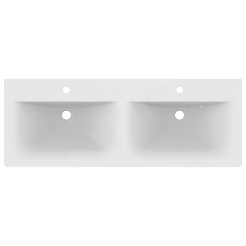 Ideal Standard Connect Air - Dubbele Wastafel, 1240x460 Mm, Met Overloop, Wit E027301 3 Ideal Standard Connect Air - Dubbele Wastafel, 1240x460 Mm, Met Overloop, Wit E027301 - Afbeelding 3