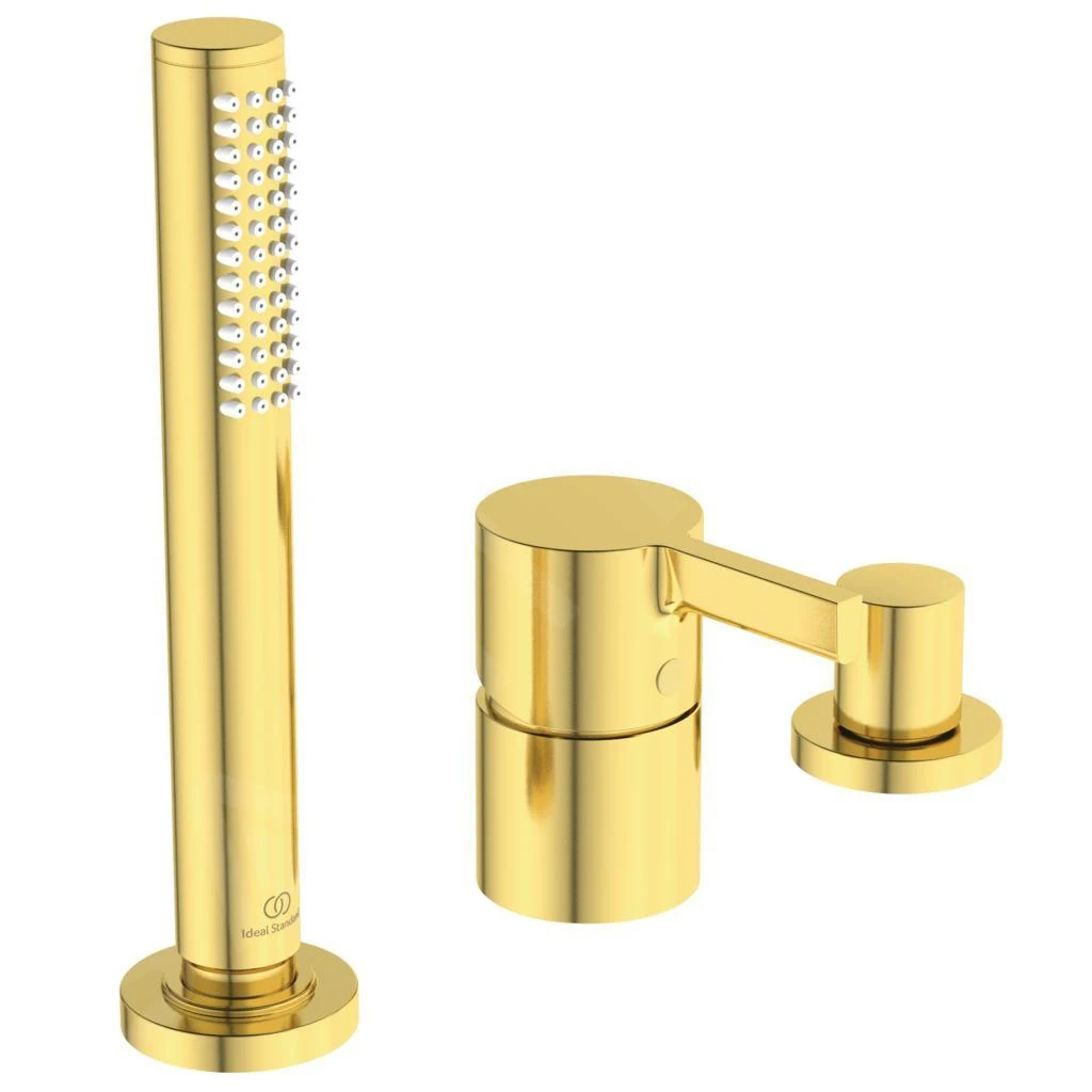 Ideal Standard Joy - Badkraan Voor Badrandmontage, 3-gats, Brushed Gold BC788A2 1 Ideal Standard Joy - Badkraan Voor Badrandmontage, 3-gats, Brushed Gold BC788A2
