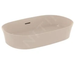 Ideal Standard Ipalyss - Opbouw Wastafel, 600x380 Mm, Met Overloop, Mink E1397V8