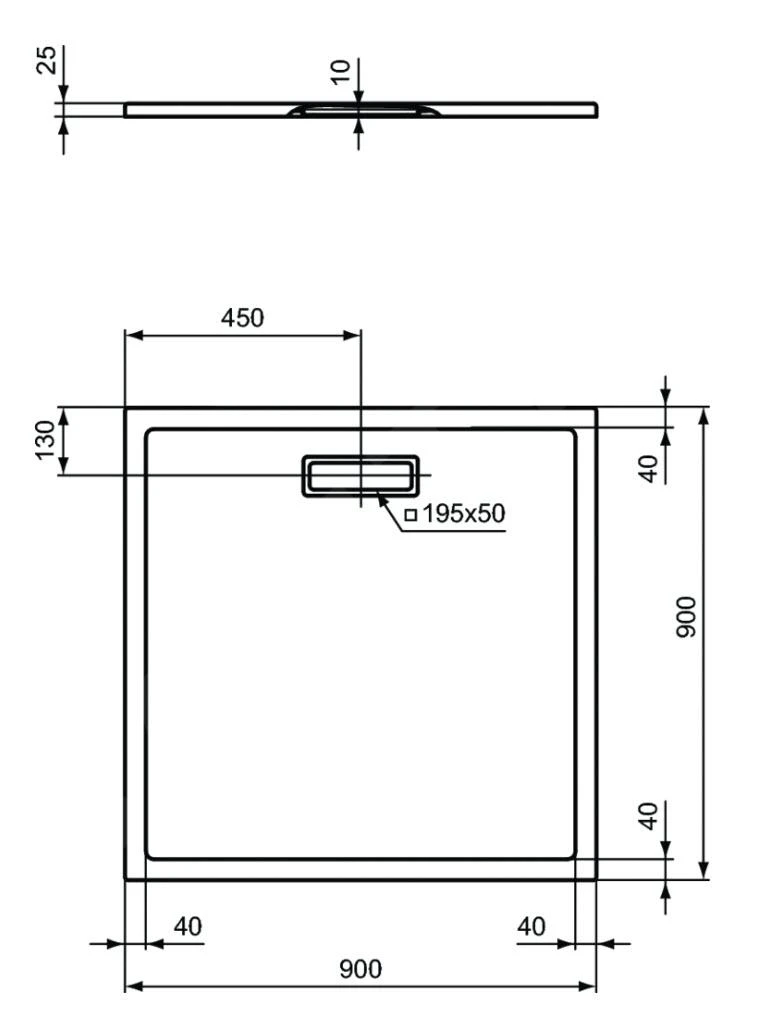 Ideal Standard Ultra Flat New - Douchebak 900x900 Mm, Zwart T4467V3 1 Ideal Standard Ultra Flat New - Douchebak 900x900 Mm, Zwart T4467V3