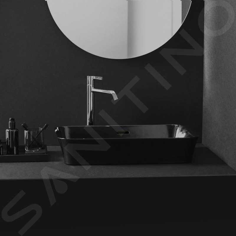 Ideal Standard Ipalyss - Opbouw Wastafel, 550x380 Mm, Met Overloop, Glanzend Zwart E2078V2 4 Ideal Standard Ipalyss - Opbouw Wastafel, 550x380 Mm, Met Overloop, Glanzend Zwart E2078V2 - Afbeelding 4