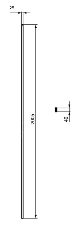 Ideal Standard I.Life - Instelprofiel 25 Mm, Silver Bright T4895EO 2 Ideal Standard I.Life - Instelprofiel 25 Mm, Silver Bright T4895EO - Afbeelding 2