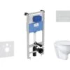 Ideal Standard ProSys - Toiletset- Inbouwreservoir, Douche-WC, WC-zitting Bau Ceramic, Oleas M2 Bedieningsplaat, Rimless, SoftClose, Wit ProSys120M SP61