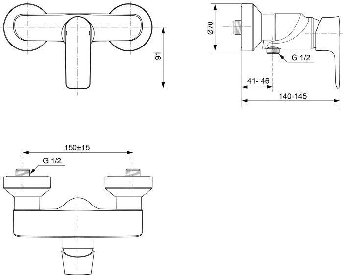 Ideal Standard Connect Air - Douchekraan, Chroom A7032AA 2 Ideal Standard Connect Air - Douchekraan, Chroom A7032AA - Afbeelding 2