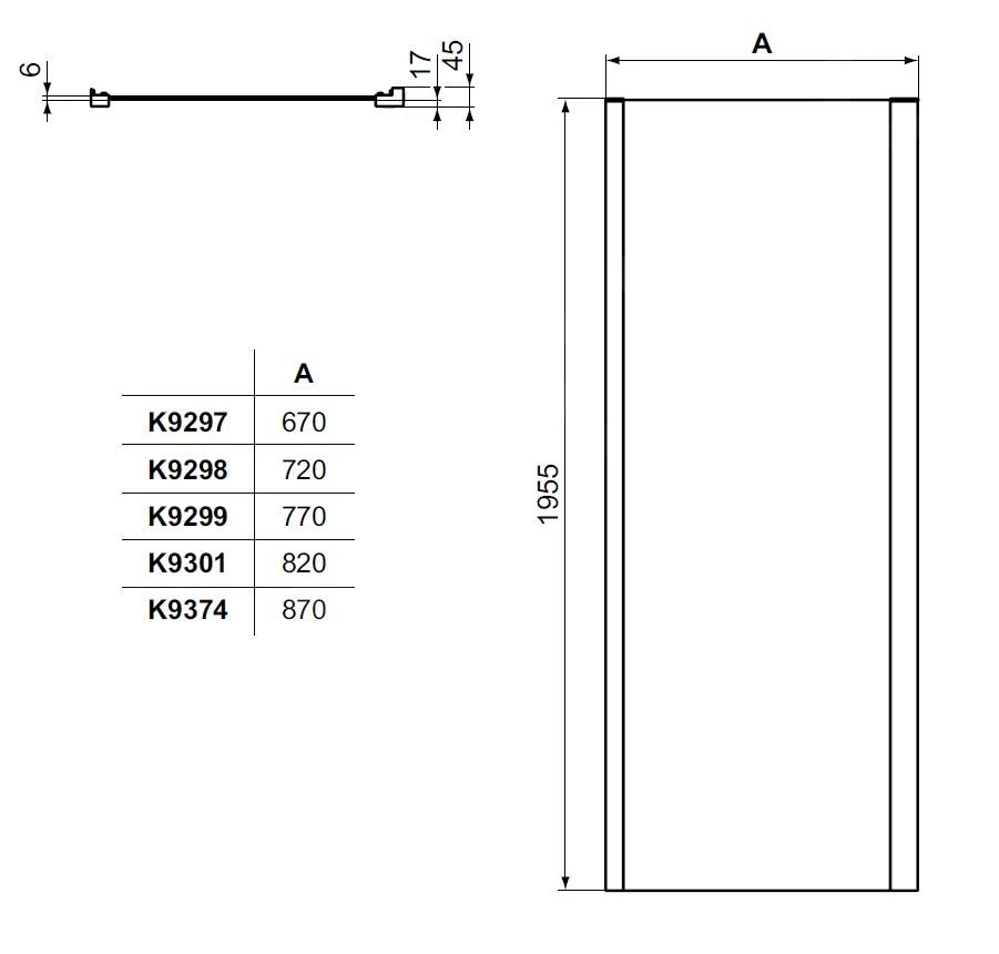 Ideal Standard Connect 2 - Vaste Zijwand 700 Mm, Silver Bright/helder Glas K9297EO 2 Ideal Standard Connect 2 - Vaste Zijwand 700 Mm, Silver Bright/helder Glas K9297EO - Afbeelding 2