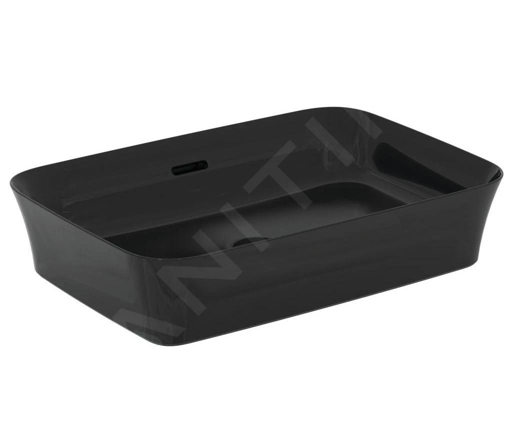 Ideal Standard Ipalyss - Opbouw Wastafel, 550x380 Mm, Met Overloop, Glanzend Zwart E2078V2 1 Ideal Standard Ipalyss - Opbouw Wastafel, 550x380 Mm, Met Overloop, Glanzend Zwart E2078V2