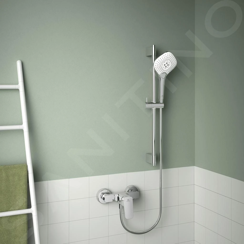 Ideal Standard Idealrain Evo Jet - Glijstangset Met Diamond Handdouche, 3 Jets, Douchestang 600 Mm En Doucheslang, Chroom B1762AA 6 Ideal Standard Idealrain Evo Jet - Glijstangset Met Diamond Handdouche, 3 Jets, Douchestang 600 Mm En Doucheslang, Chroom B1762AA - Afbeelding 6