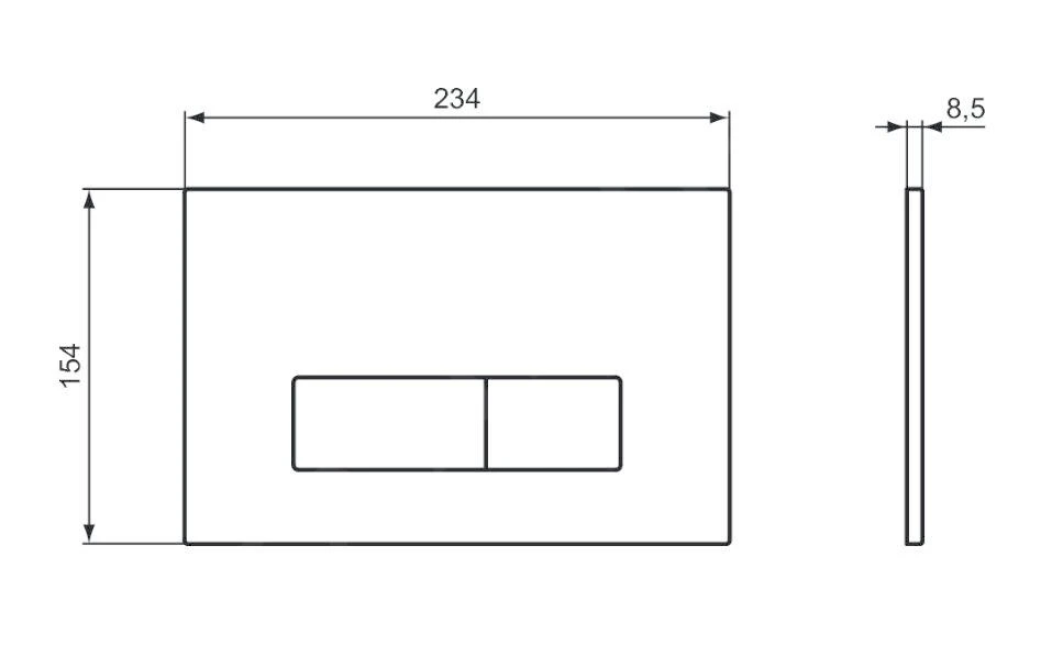Ideal Standard Oleas - Oleas P2 Bedieningsplaat, Wit R0119AC 2 Ideal Standard Oleas - Oleas P2 Bedieningsplaat, Wit R0119AC - Afbeelding 2
