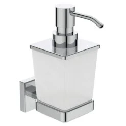 Ideal Standard IOM Square - Zeepdispenser Met Houder, Mat Glas/chroom E2252AA