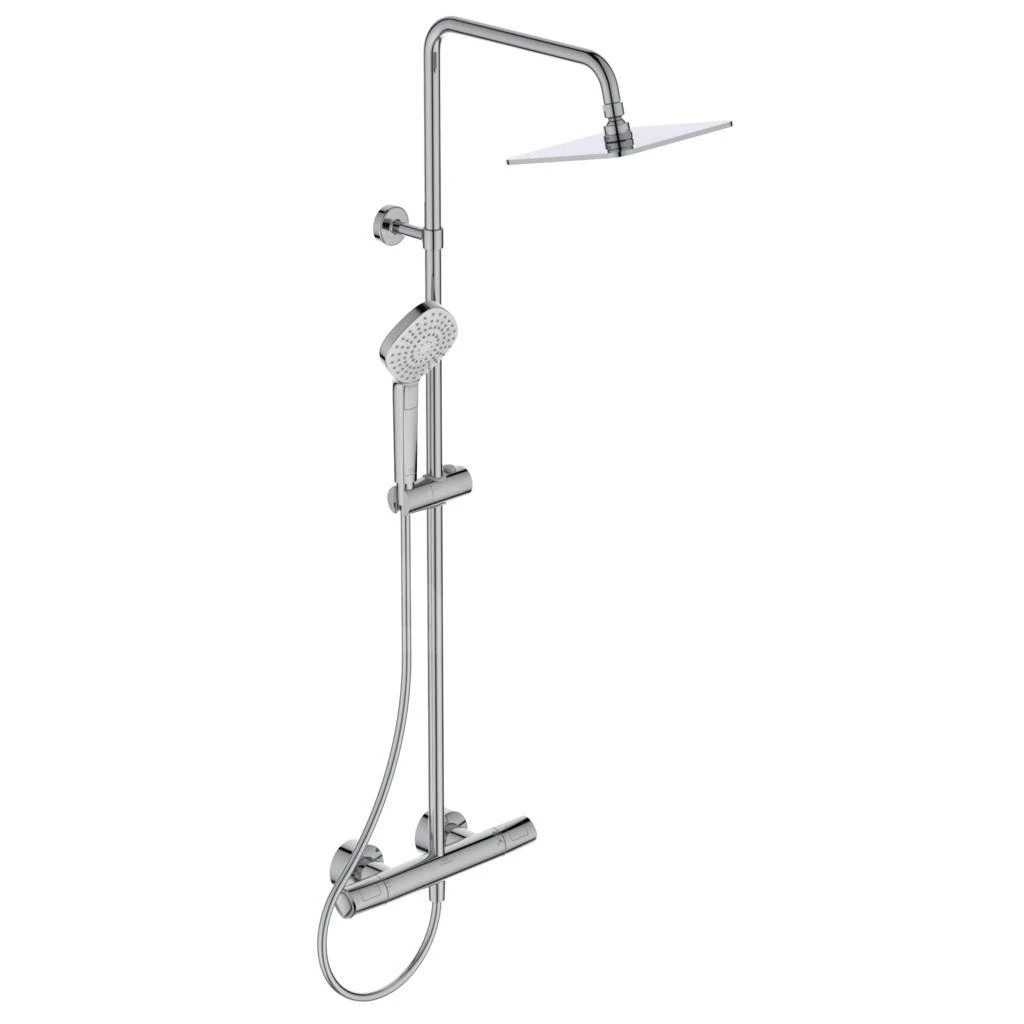 Ideal Standard CeraTherm - T100 Doucheset Met Thermostaat, 200 Mm, 3jets, Chroom A7240AA 1 Ideal Standard CeraTherm - T100 Doucheset Met Thermostaat, 200 Mm, 3jets, Chroom A7240AA