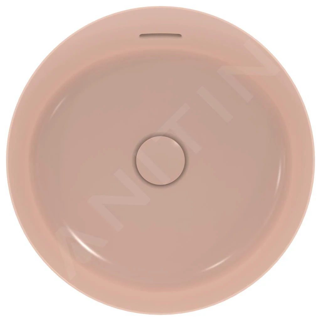 Ideal Standard Ipalyss - Opbouw Wastafel, Diameter 400 Mm, Met Overloop, Nude E1413V7 4 Ideal Standard Ipalyss - Opbouw Wastafel, Diameter 400 Mm, Met Overloop, Nude E1413V7 - Afbeelding 4