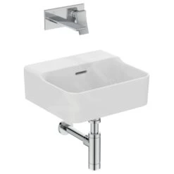 Ideal Standard Conca Ceram - Fontein 400x350 Mm, Met Overloop, Zonder Kraangat, Wit T381101 -Ideal Standard Verkoopwinkel e1f027dcf9de9125fd3d846d