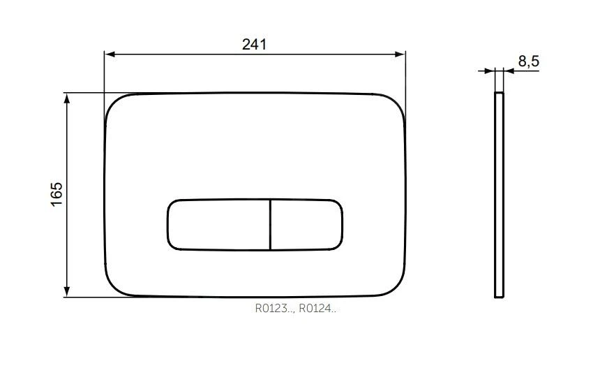 Ideal Standard Oleas - Bedieningspaneel Oleas P3, Wit R0124AC 2 Ideal Standard Oleas - Bedieningspaneel Oleas P3, Wit R0124AC - Afbeelding 2