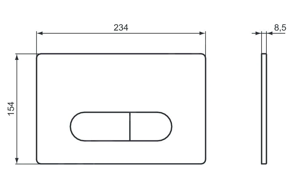Ideal Standard Oleas - Oleas M1 Bedieningsplaat, SmartFlush, Wit R0117AC 2 Ideal Standard Oleas - Oleas M1 Bedieningsplaat, SmartFlush, Wit R0117AC - Afbeelding 2