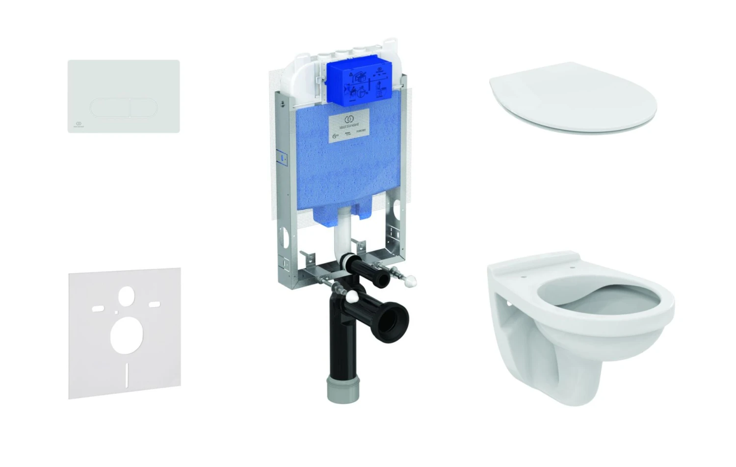 Ideal Standard ProSys - Toiletset - Inbouwreservoir, Closet Alpha Met WC-zitting, Oleas M1 Bedieningsplaat, SoftClose, Wit ProSys80M SP112 1 Ideal Standard ProSys - Toiletset - Inbouwreservoir, Closet Alpha Met WC-zitting, Oleas M1 Bedieningsplaat, SoftClose, Wit ProSys80M SP112
