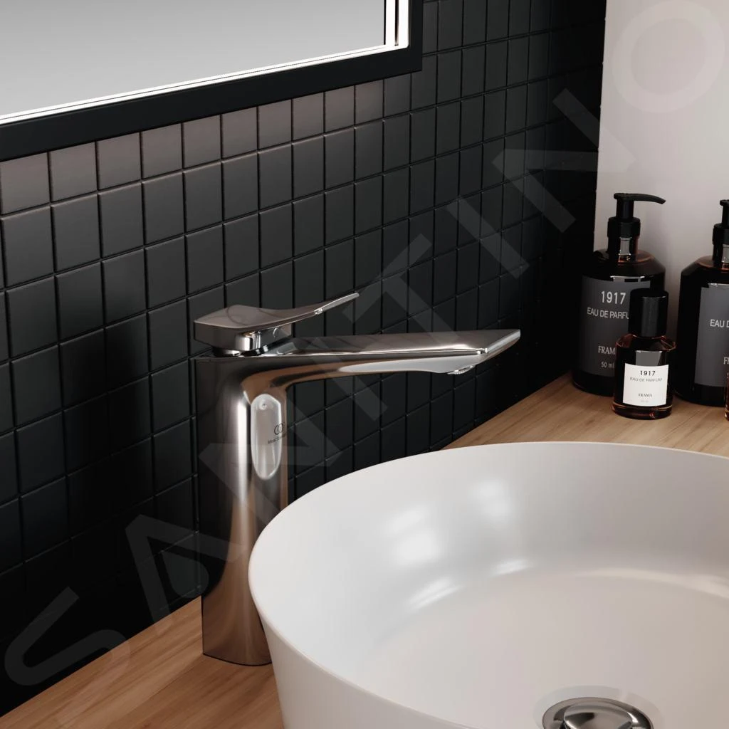 Ideal Standard Conca Tap - Wastafelkraan Met Waste, Magnetic Grey BC757A5 3 Ideal Standard Conca Tap - Wastafelkraan Met Waste, Magnetic Grey BC757A5 - Afbeelding 3