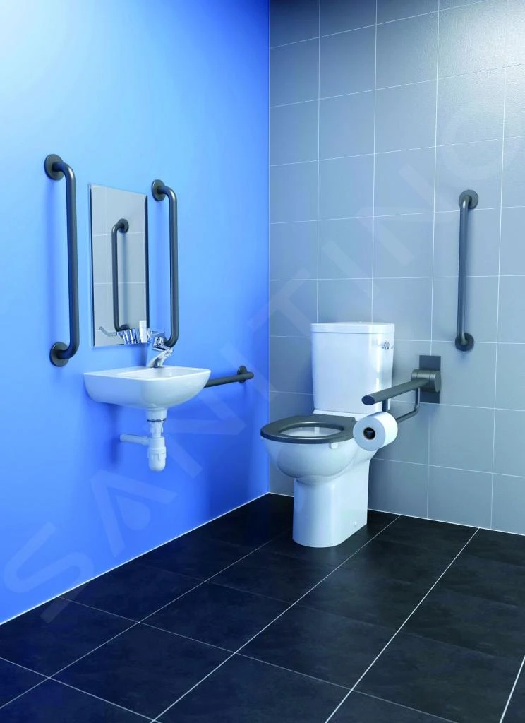 Ideal Standard Contour 21 - Opklapbare Armsteun, Blauw S636036 5 Ideal Standard Contour 21 - Opklapbare Armsteun, Blauw S636036 - Afbeelding 5