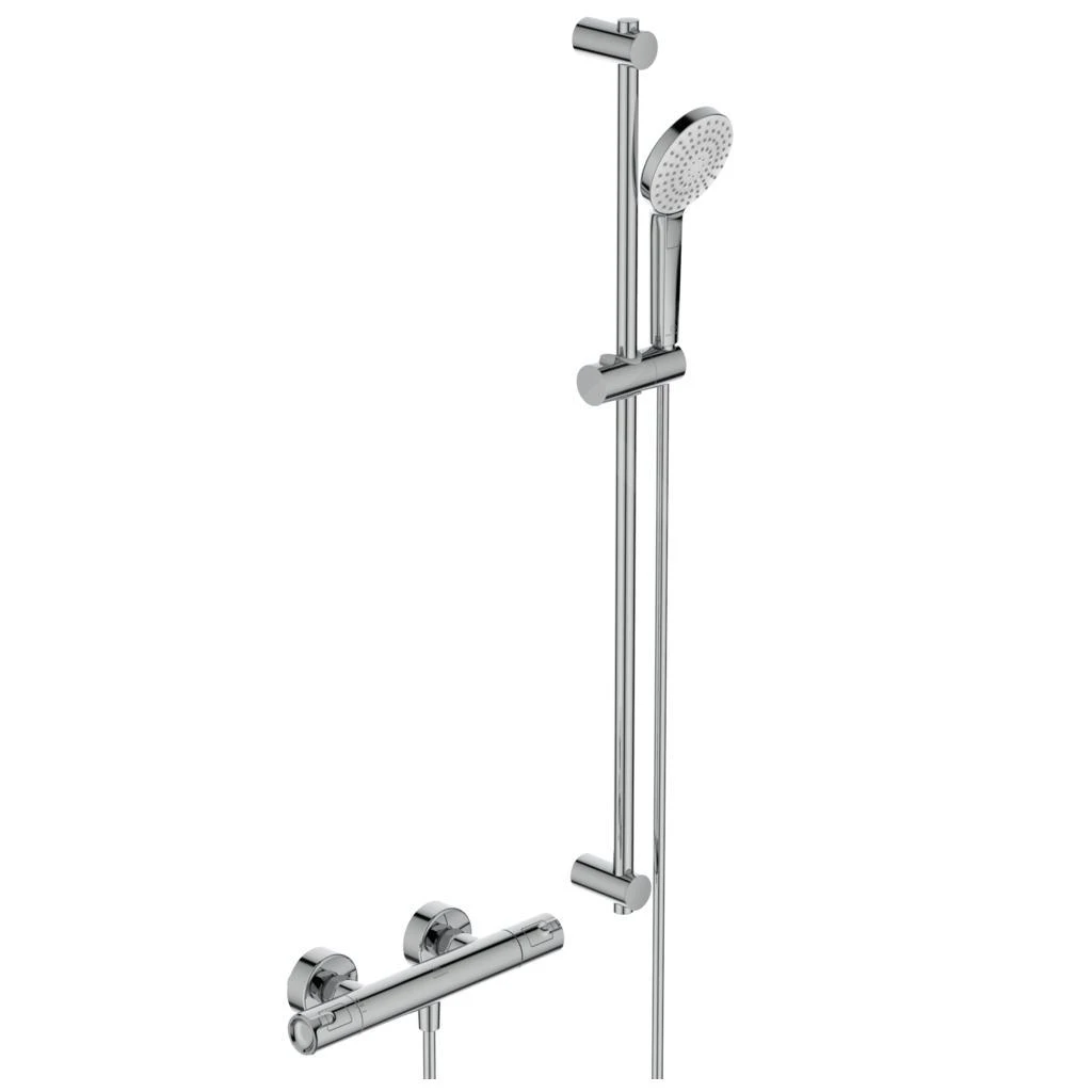 Ideal Standard CeraTherm - T50 Doucheset Met Thermostaat, 3-jets, Chroom A7218AA 1 Ideal Standard CeraTherm - T50 Doucheset Met Thermostaat, 3-jets, Chroom A7218AA