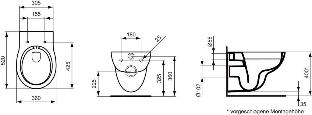Ideal Standard Contour 21 - Wc-bril, Wit S407701 2 Ideal Standard Contour 21 - Wc-bril, Wit S407701 - Afbeelding 2