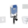 Ideal Standard ProSys - Toiletset- Inbouwreservoir, Closet, WC-zitting Bau Ceramic, Oleas M1 Bedieningsplaat, Rimless, Softclose, Chroom ProSys80M SP138
