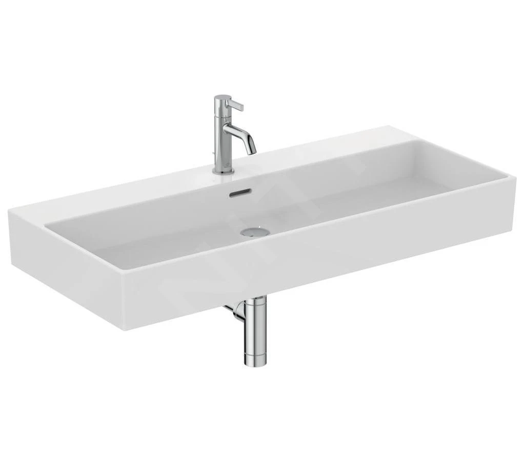 Ideal Standard Extra - Wastafel 1000x450 Mm, Met Overloop, Met Kraangat, Wit T373001 5 Ideal Standard Extra - Wastafel 1000x450 Mm, Met Overloop, Met Kraangat, Wit T373001 - Afbeelding 5