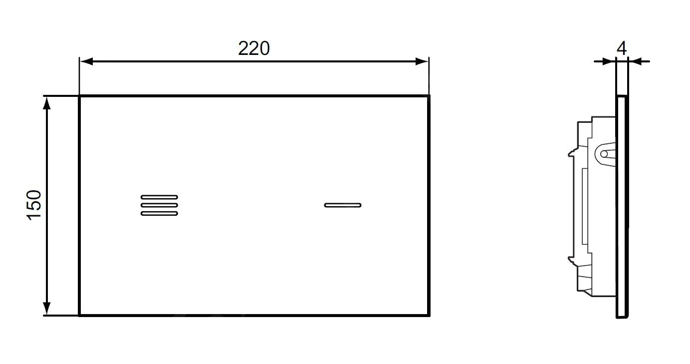 Ideal Standard Symfo - Elektronisch Bedieningspaneel NT1, Zwart R0129RX 2 Ideal Standard Symfo - Elektronisch Bedieningspaneel NT1, Zwart R0129RX - Afbeelding 2